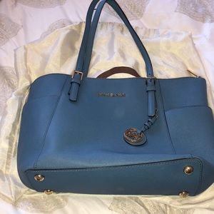 Michael Kors blue shoulder bag